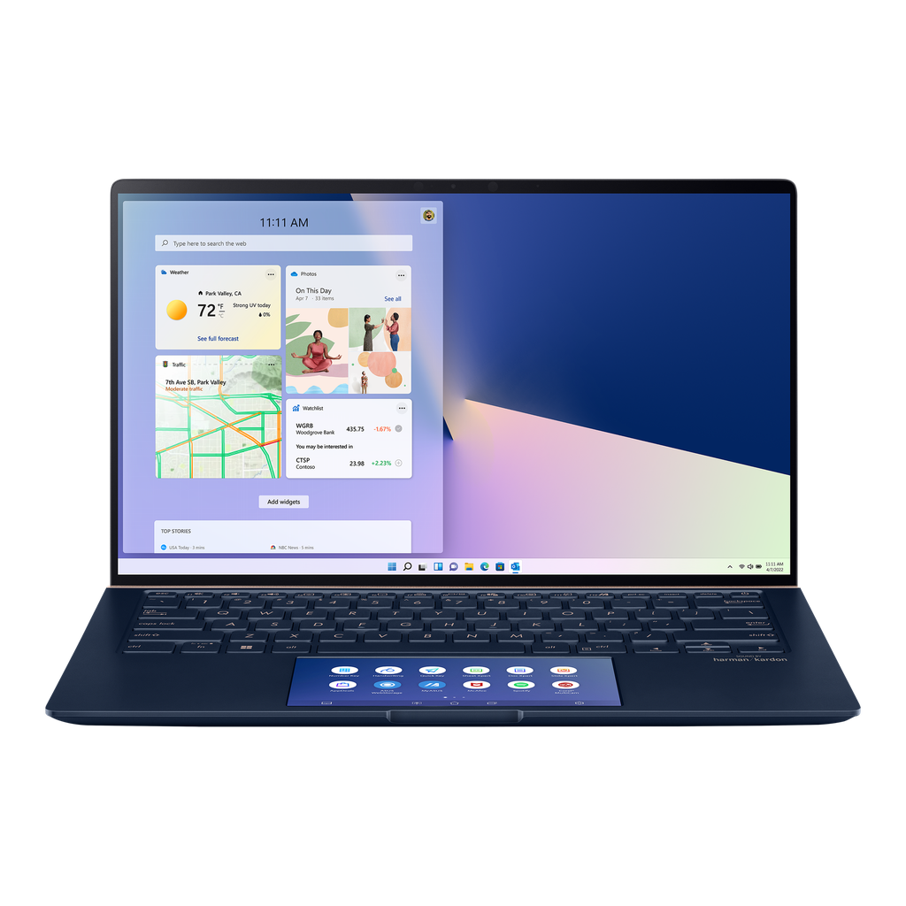 Asus Laptop UX434 14FHD I7-10510/8GB/512GBSSD 32OP NO DVD TCH BLUE ENG