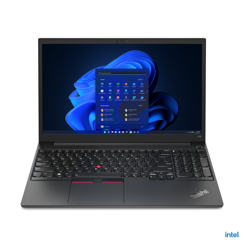 Lenovo Laptop ThinkPad E15 I5-1235U/8GB/256GB/IRIS/15.6"FHD/IPS/Dos/Blk/Eng/W-Bag