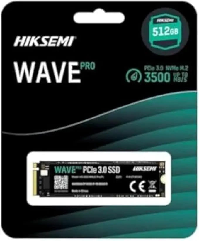 Hiksemi 512GB PCIe Gen3 NVMe M.2 :2280 SSD R:2500MB/s,W:1025MB/s