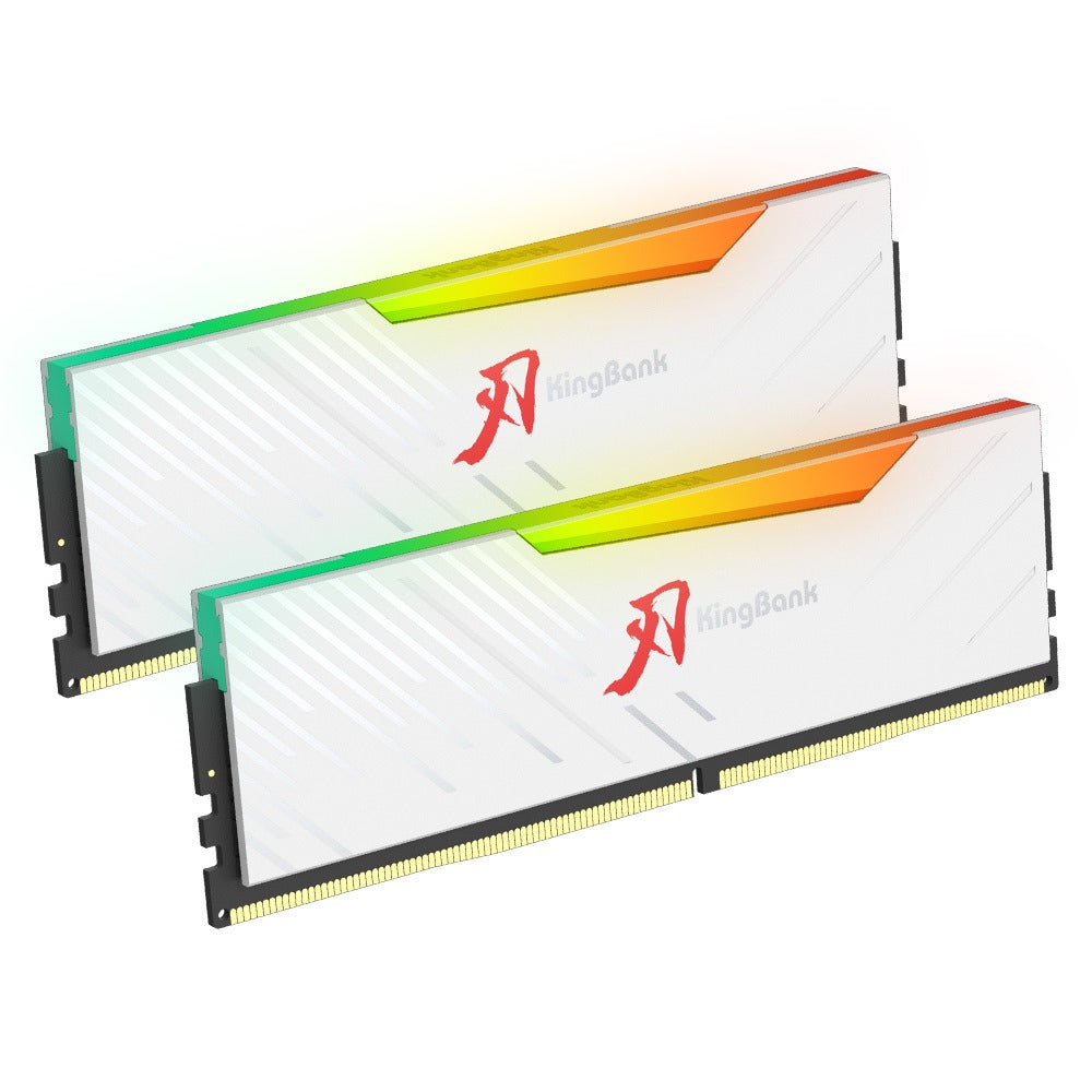 Kingbank 16GB*2 KRRW Series DDR4 3600MHz LODIMM White Heatsink RGB DRAM SET