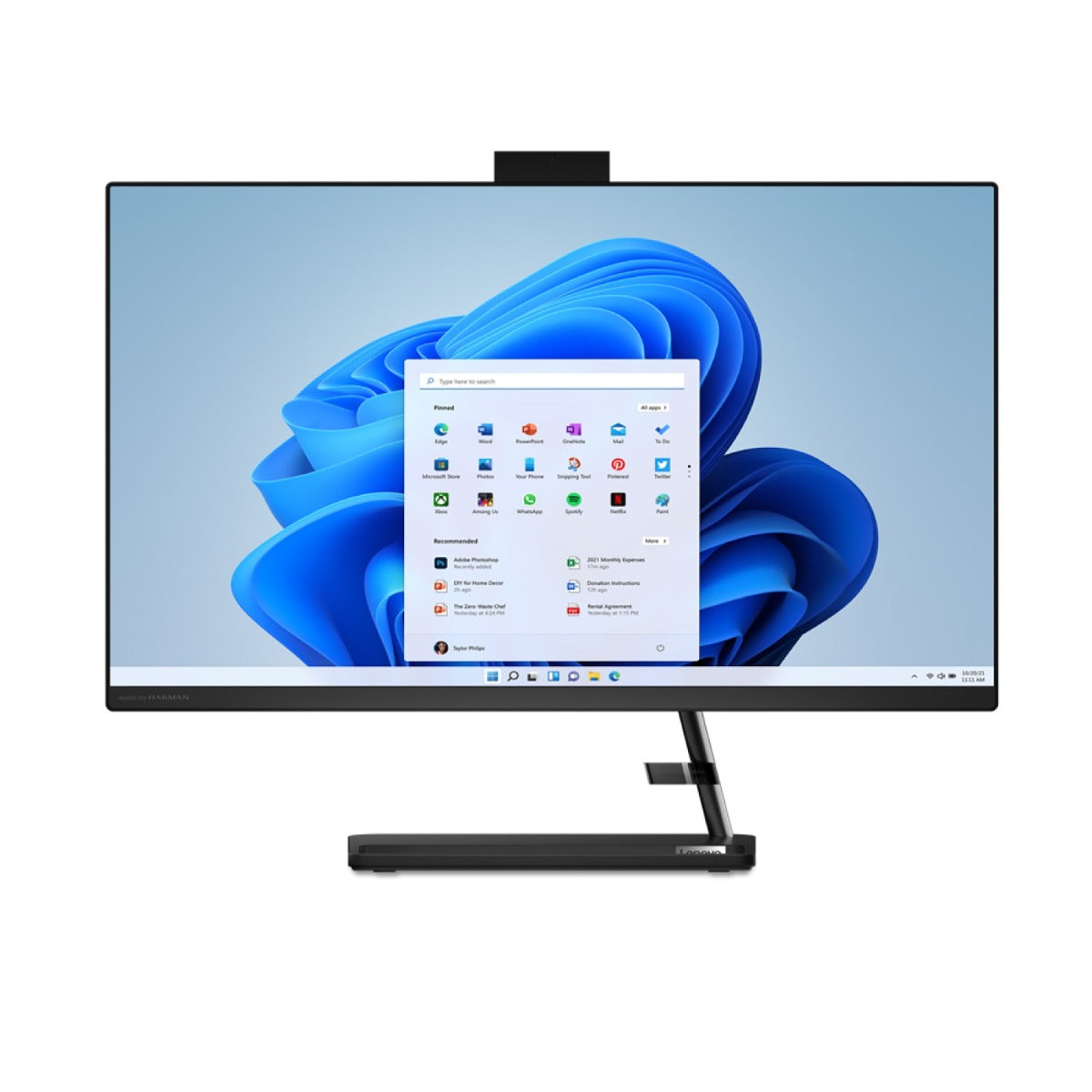 Lenovo Aio-3 23.8" Multi-TCH i7-1165G7 8GB/1TBHDD/MX450-2GB/DOS/WHITE/ARB