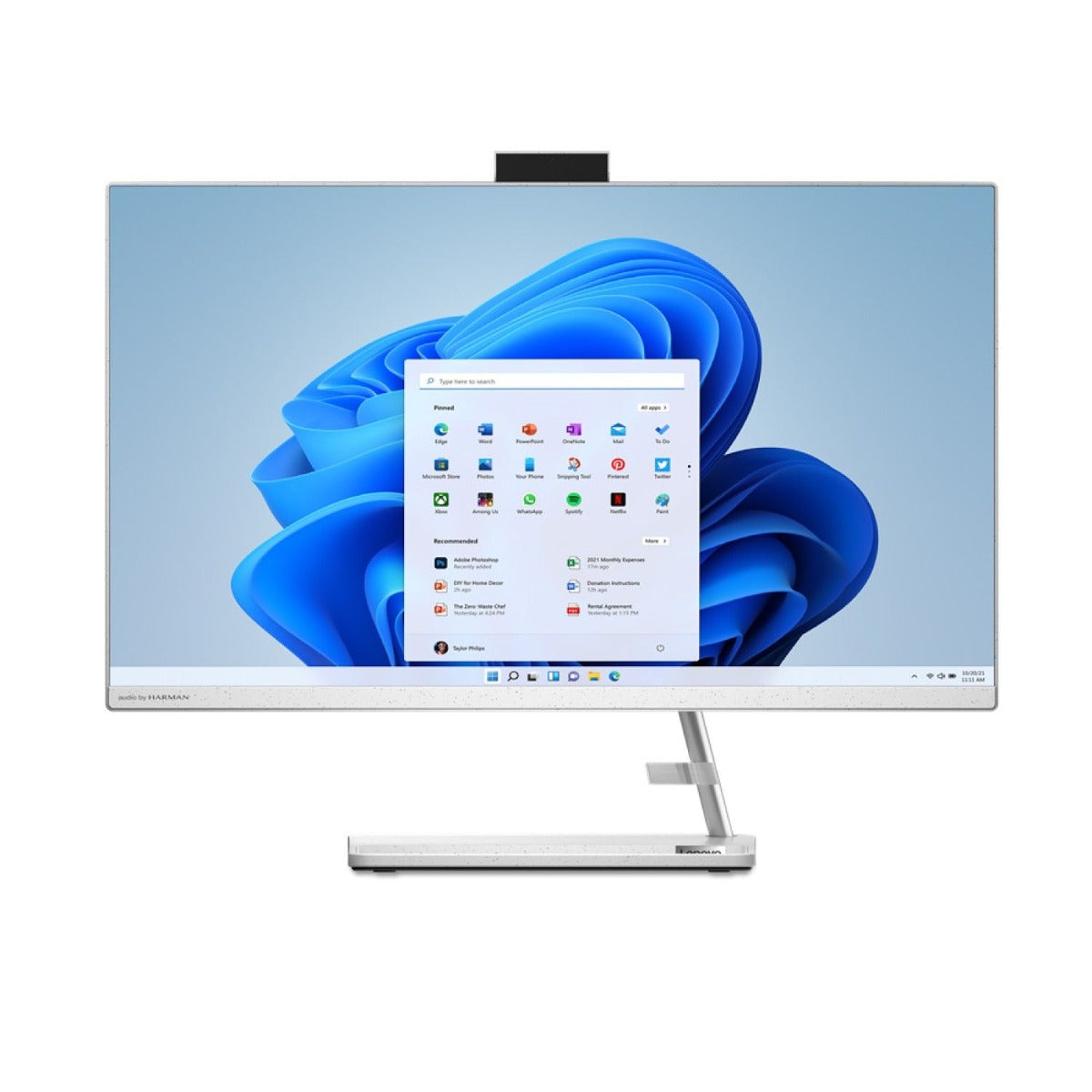 Lenovo Aio-3 23.8" Multi-TCH i7-1165G7 16GB/1TBHDD/MX450-2GB/DOS/WHITE/ARB