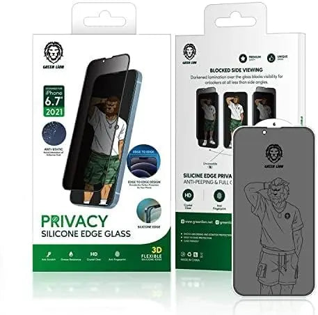 Green 9H Steve Glass Screen Protector for Iphone Cl