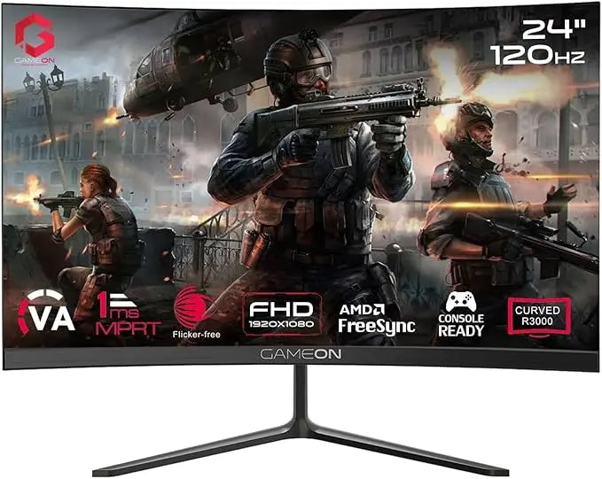 GAMEON GOC24F180VA  24 inch  Curved Gaming Monitor Black