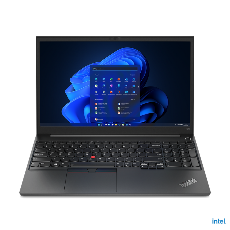 Lenovo Laptop ThinkPad E15 I5-1235U/8GB/256GB/IRIS/15.6"FHD/IPS/Dos/Blk/Eng/W-Bag