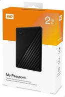WD 2TB My Passport Portable External Hard Drive, USB 3.2 Black