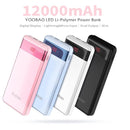 Yoobao LED Power Bank 12000mah Pink/Blue/Whte YB-PL12Pro