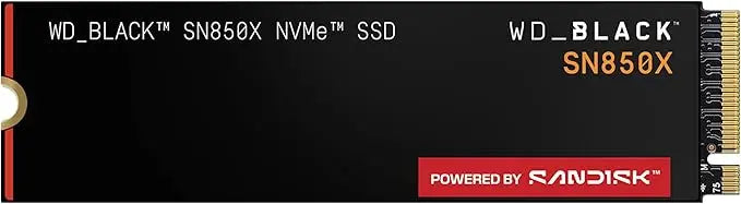 WD 2TB BLACK SN850X NVMe PCIe 4.0 M.2 2280 SSD with Heatsink R:7300MB/s,W:6600MB/s