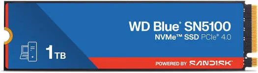 WD 500GB Blue SN5100 NVMe M.2 2280 PCIe Gen4 SSD R:6600MB/s,W:5600MB/s