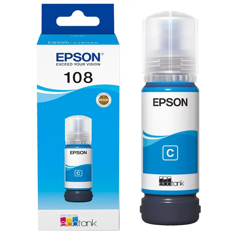 Epson EcoTank 108 Ink Cyan - C13T09C24A