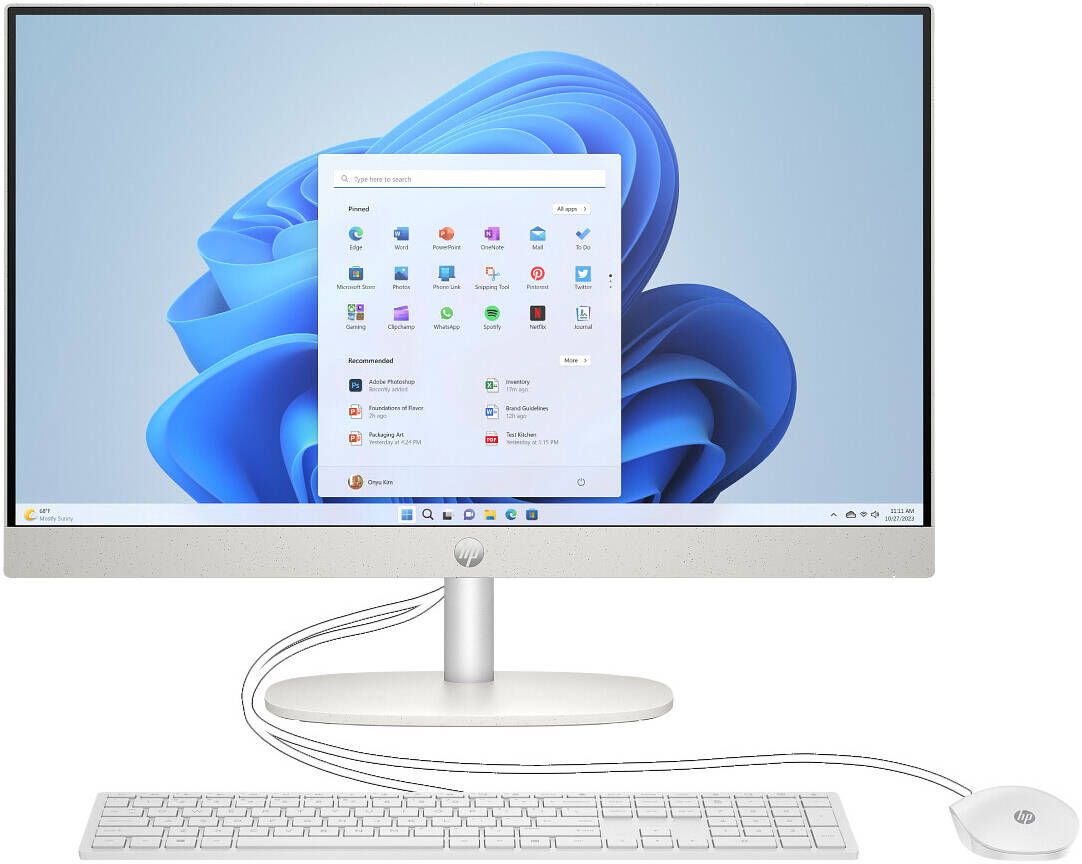 HP AIO 27-cr1063nh U7-155U 8GB/512GBSSD/27"FHD/TOUCH/DOS/SHELL-WHITE/ENG